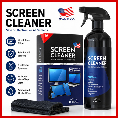 Screen cleaner spray - cleaner, (16oz)